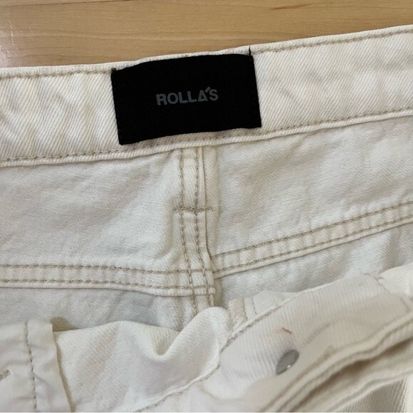 Rolla’s Relaxo Relaxed Fit Raw Hem Jeans in Salt 36 NWT - Picture 4 of 13